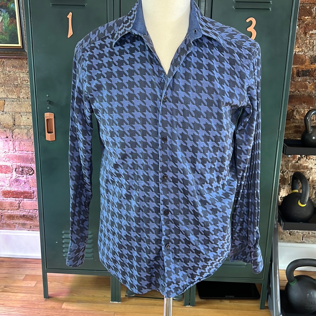 Bugatchi Hounds Tooth Button Down